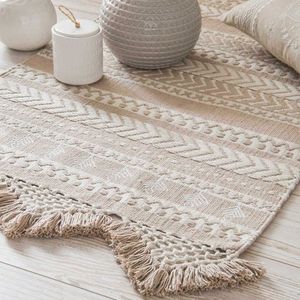 Alfombras ecológicas de estilo bohemio, venta al por mayor, alfombras con mechones, diseño de jacinto de agua para dormitorios, salas de estar, uso interior y exterior - Product Image 6