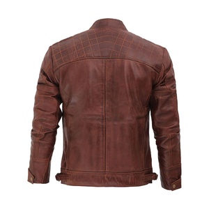 High Quality <b>Men's</b> Winter Fashion Leather <b>Jackets</b> Breathable Motorbike Customized Color Logo OEM Service Anti-Bacterial Low MOQ - Product Image 2