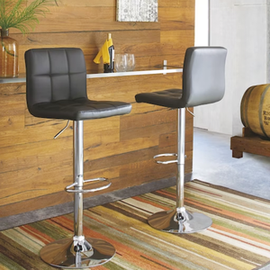 MF088 Contemporary Swivel <b>Bar</b> <b>Stool</b> Faux Leather Upholstery Simple Design <b>Bar</b> Furniture Chrome Base PU - Product Image 2