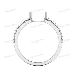 Solide 925 Sterling Silver 6x12mm Marquise Forme Blanc Lunette CZ Cocktail Anneau Cendres Résine Souvenir Lait Maternel DIY Bijoux Or - Product Image 3