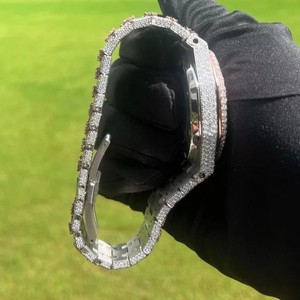 นาฬิกากลไกสแตนเลสสำหรับผู้ชายนาฬิกาอัจฉริยะพร้อมสายทองขาวหรูหราทำจาก2023 - Product Image 5