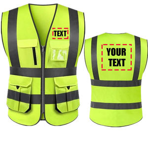 Gilet de sécurité haute visibilité entièrement personnalisé avec poches Gilet de sécurité réfléchissant pour hommes - Product Image 3