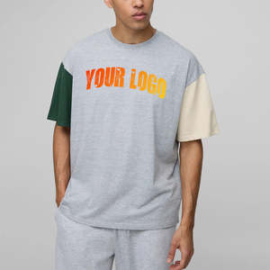 Camiseta de Punto de Algodón 100% de Alta Calidad para Hombre, Personalizable, Lisa, de Peso Pesado, Corte Regular, Estilo Urbano, Estampada - Product Image 4