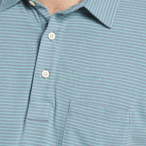 เสื้อยืดสำหรับผู้ชายเสื้อโปโลผ้าฝ้ายแขนสั้นแห้งเร็วเสื้อยืดกีฬากอล์ฟแบบเรียบ100% - Product Image 5