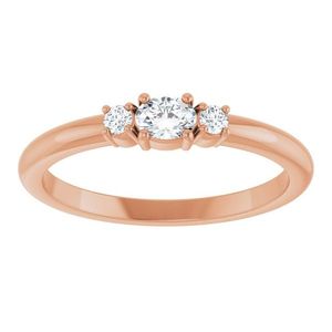Stuller 124547:101P 14KR Stackable Diamond <b>Ring</b> for <b>Men</b> and Women - Product Image 3