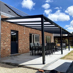 Profilé en aluminium Véranda Outdoor Sunshine Glass Rooms Wintergarden Sun House avec <span class=keywords><strong>toit</strong></span> en polycarbonate - Product Image 2