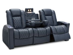 Adjustable Headrest Foldable Commercial Theater Sofa Leather Upholstery Contemporary Design Auditorium School Long-<b>Hour</b> Film - Product Image 3