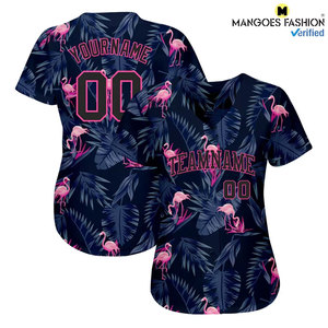 Maillot de baseball rayé en coton/polyester en gros avec logo personnalisé imprimé, respirant, à manches courtes, vêtements de sport directement de l'usine - Product Image 2