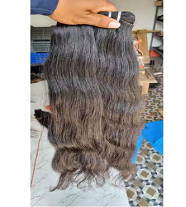 Faisceaux de style ondulé naturel à donneur unique Extensions de cheveux humains bruts Cheveux 100% vierges Faisceaux bouclés de haute qualité - Product Image 1