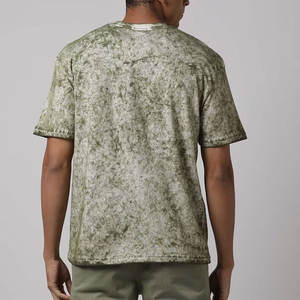 OEM lavado ácido transpirable hombres camisetas de alta venta nuevo diseño directo de fábrica para al aire libre patrón sólido 220 gramos Jersey tela - Product Image 3