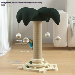 Poste Rascador Giratorio para Gatos de Madera Maciza Resistente, Varita de Juguete, Tabla Rascadora, Juguete Moderno para Gatos, Juguete de Sisal para Autoentretenimiento - Product Image 2