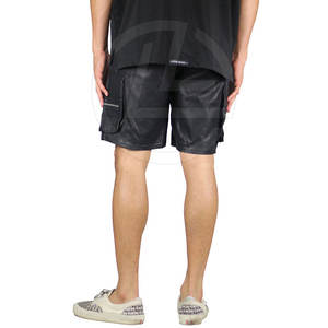 Pantalones Cortos Negros de Cuero Sintético para Hombre, Estilo Vintage, Ligeros, Transpirables, Estilo Urbano, Cómodos, con Forro Interior - Product Image 2