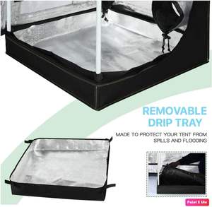 2024 conception populaire grande taille étanche 4x8 tente de culture de champignons 1680D Mylar 120x240 boîte de culture Kit complet avec ventilateur lumière LED - Product Image 5