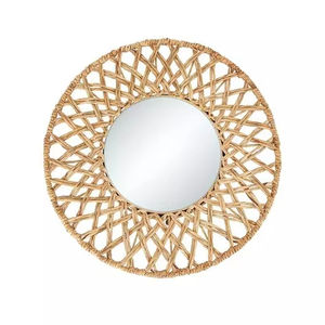 Espejo de ratán de Vietnam ecológico de alta calidad, colgante decorativo de jacinto de agua personalizado para el hogar o el Hotel, característica de lujo - Product Image 1