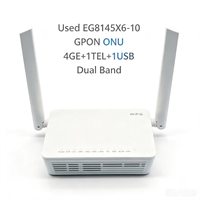 Routeur modem fibre optique FTTH GPON SC/APC ONU ONT 5G POE WIFI6 2.4G double bande 4GE+1TEL+1USB EG8145X6-10 d'occasion
