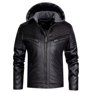 Veste d'hiver en peau de mouton véritable pour homme, OEM, haute qualité, coupe-vent élégant, col montant, logo sur le devant - Product Image 1