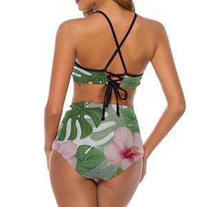 Conjunto de Bikini de Nailon y Elastano de Primera Calidad, Diseño Exquisito con Estampado Floral, Secado Rápido, Protección UV, Traje de Baño para Mujer - Product Image 2