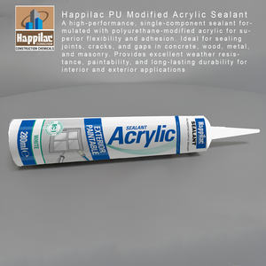 High Quality 300ml <b>Waterproof</b> Acrylic <b>Sealant</b> Water Solvent Silicone Adhesive for Construction Leather Woodworking PU Modified - Product Image 4