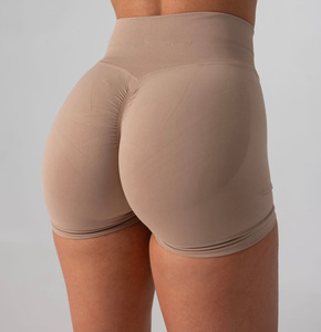 <b>Women's</b> High Quality Seamless Butt Lift Yoga <b>Shorts</b> New Arrival High Elastic Breathable Gym & Biker <b>Shorts</b> with Solid Pattern - Product Image 4