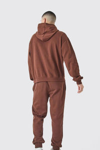 Top Quality 100% Cotton French Terry Heavy Weight Men Track Suits Wholesale Custom logo 2 Piece Sets - Product Image 2