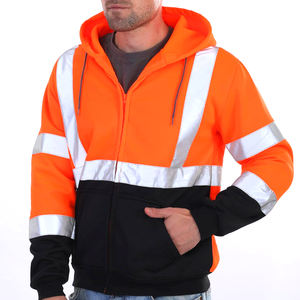 High Visibility Waterproof Reflective <b>Hoodies</b> Windproof Rainproof Warm Safety Working Wear <b>Hoodies</b> - Product Image 1