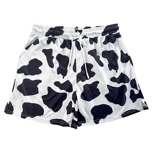 Pantalones cortos deportivos informales de verano para hombre, transpirables, sueltos, con estampado de cinco cuartos, tejido de cintura media - Product Image 1