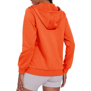 Sudadera con capucha OEM de ajuste personalizado para mujer con cremallera Impresión de logotipo de tela transpirable y fabricación de ropa de etiqueta privada - Product Image 5