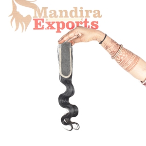 100% cheveux vierges bruts non transformés couleur naturelle noir 8-32 pouces cuticule alignée 2*6 HD fermeture Bodywave Indian Temple cheveux humains - Product Image 5