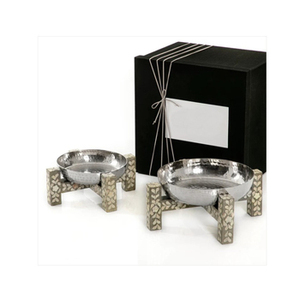 Meilleure vente Bols à fruits en métal nickelé poli Ensemble de 2 tailles différentes pour les fêtes de mariage - Product Image 5