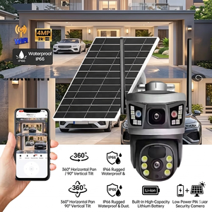 Caméra de vidéosurveillance intelligente sans fil 2K 4Mp 4g Caméra Carte Sim Longue Portée Lte 3G 2K 4Mp Ptz Ir Couleur Caméra de sécurité solaire - Product Image 1