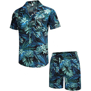 Ensemble polo de golf unisexe personnalisé hawaïen imprimé floral pour adultes, ensemble short et t-shirt de plage d'été respirant de grande taille pour adultes - Product Image 5