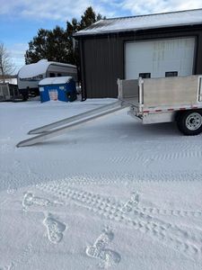 Used Gooseneck Dump Trailer 81.5x14' Hydraulic Jack Aluminum Ramps <b>Tarp</b> Pump GVWR 9990 5200lb Axles High Productivity Durable - Product Image 5