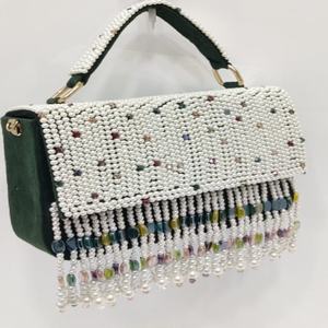 Luxury Embroidery Pearl <b>Beaded</b> Handbag Handmade Crystal Tassel Fringe Evening Clutch Elegant Wedding Party <b>Purse</b> Designer Summer - Product Image 1