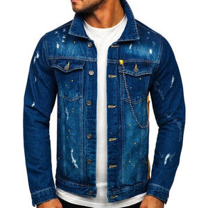 Veste jean pour hommes Bule dernière conception de jeans de haute qualité prix de gros vestes pour hommes vestes pour hommes - Product Image 1