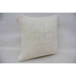 หมอนปักลายปักที่เน้นความยาว16x16นิ้วผ้าขนสัตว์สีเบจสไตล์วินเทจ - Product Image 2