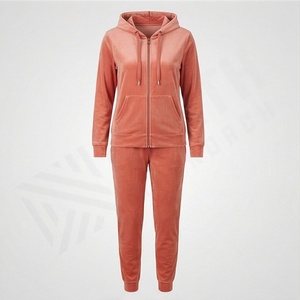 Chándal de Invierno Vintage con Capucha para Mujer, Ropa Deportiva de Moda, Color Sólido Personalizado, 100% Algodón de Felpa, Secado Rápido y Transpirable - Product Image 1