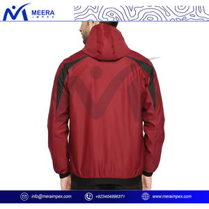 Veste Softshell d'hiver pour hommes en gros veste coupe-vent rouge et noire personnalisée pour vêtements d'extérieur, vêtements de mode et vêtements décontractés - Product Image 2