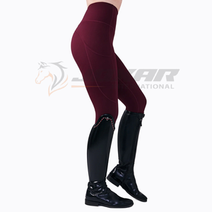Jodhpurs d'équitation durables conçus avec une ceinture souple en tissu souple, des coutures renforcées et une prise confortable pour des performances de conduite - Product Image 4