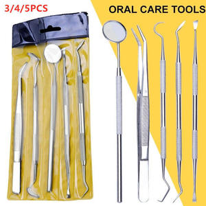 Kit de Herramientas para Higienista Dental, Juego de Instrumentos Profesionales para Limpieza Dental, Escalador de Acero Inoxidable, Espejo, Sonda, Cuidado Bucal Pissco, 5 Piezas - Product Image 1