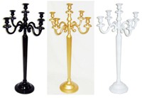 Top qualité or 5 bras candélabres pour la décoration vente chaude à la main décoratif Antique métal candélabres de haute qualité