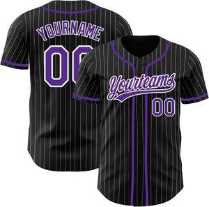 Jersey de béisbol con botones, camiseta de softbol sublimada, aparejos personalizados, sarga, nombre, número, uniformes de equipo bordados, ajuste transpirable - Product Image 5