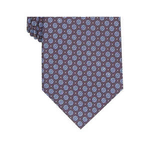 Cravatta Classica da Uomo Tasso Elba in Seta con Motivo Floreale Blu, Jacquard in Lana, Taglia Standard, Confezionata in Scatola Regalo - Product Image 3