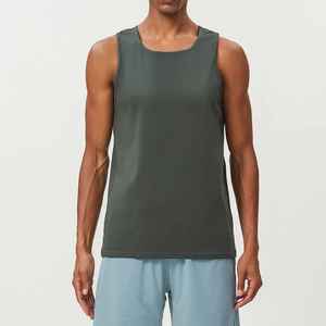 Débardeur de fitness décontracté pour hommes débardeur tricoté de haute qualité séchage rapide vêtements de sport respirant entraînement chemise sans manches - Product Image 1