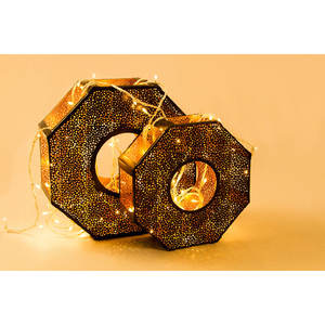 Vajilla decorativa hecha a mano, portavelas de hierro, luz de té de Metal para el hogar, boda, fiesta, vela votiva de alta calidad y acabado - Product Image 2