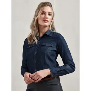 Polo promotionnel pour femmes, style jeans, pour merchandising d'entreprise – Catégorie de produits promotionnels - Product Image 1