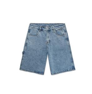 Pantalones cortos vaqueros de gran tamaño para hombre, ropa de calle rasgada, ropa de hombre desgastada, pantalones vaqueros de algodón, pantalones cortos lavados ligeros - Product Image 2