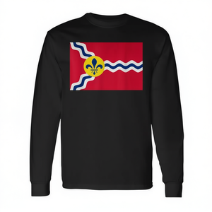 Maglietta a maniche lunghe con bandiera di St. Louis, Missouri - STL St. Louisan per uso promozionale - Product Image 2