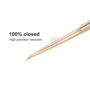 Pinzas de Precisión Personalizadas de Acero Inoxidable para Extensiones de Pestañas y Maquillaje |   Reutilizable de Alta Calidad |   Fabricación OEM - Product Image 4
