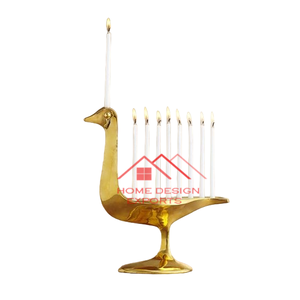 Candelabro de Menorah de Metal Vintage creativo, portavelas de brazo en forma de diamante hecho a mano para decoración del hogar, ocasión de Pascua - Product Image 4
