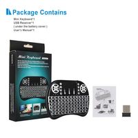 Rii I8 + clavier rétro-éclairé Mini clavier sans fil 2.4g avec pavé tactile clavier portable pour Pc Android Tv Box